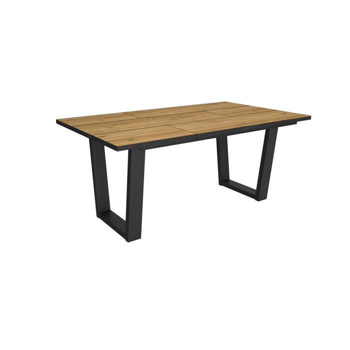 Table à manger Meuble Salle à Manger 167x90x74 cm Pour 8 personnes Chêne et noir RF3817 Table à manger Meuble Salle à Manger 167x90x74 cm Pour 8 personnes Chêne et noir RF3817