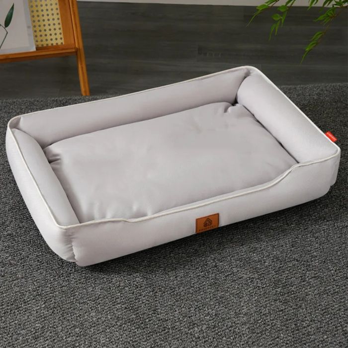 Comparer les prix de Lit carré quatre saisons pour grand chienmatelas résistant aux morsureslit pour chatdoux et épaiscanapé L-64x46x12cmLight Ga