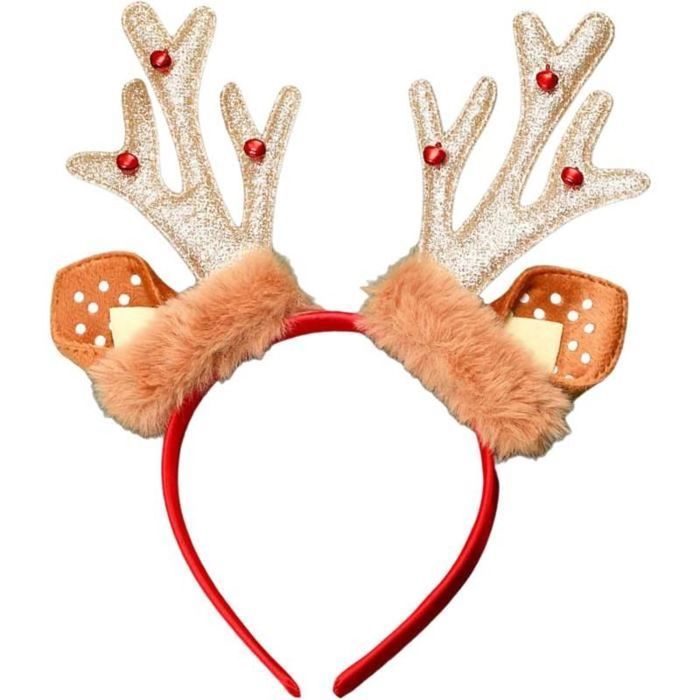 Cerf de Noël en bois avec clochette décorée décoration de bureau