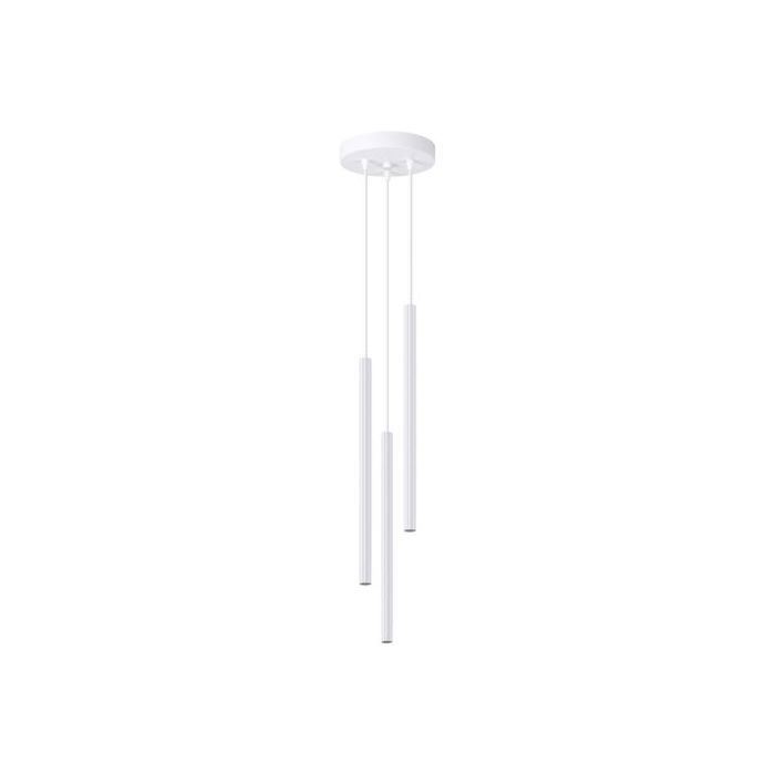 Lustre Acier Blanc G9 3 Arche
