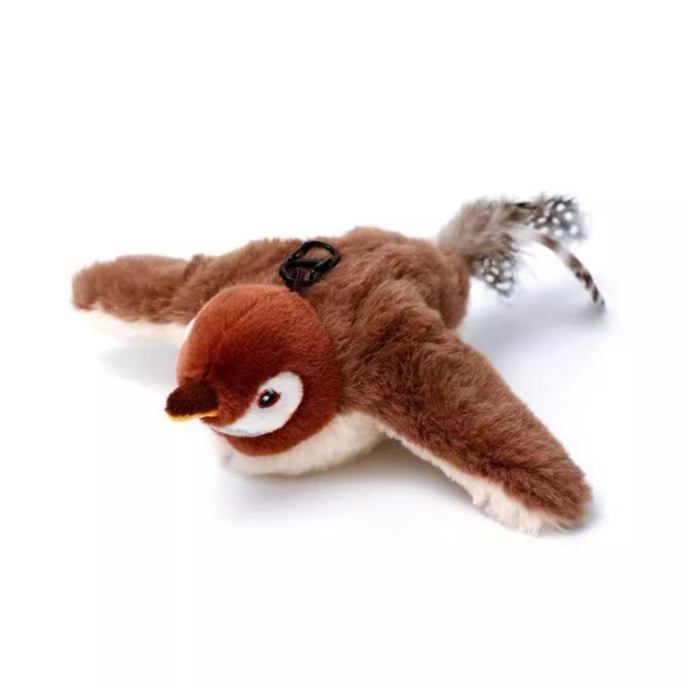 Jouet pour Chat Oiseau Volant, Oiseau Électrique Réaliste avec Battements d'Ailes et Son, Jouet