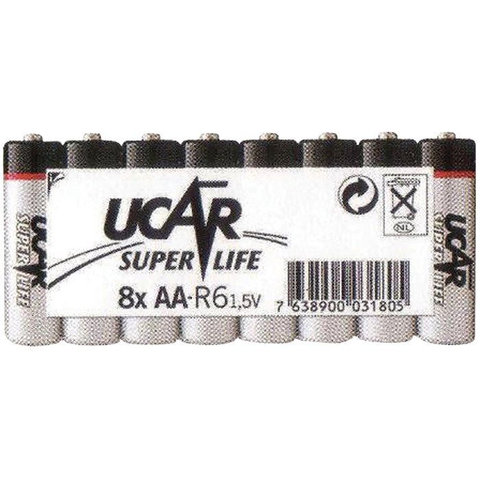 Pile AA zinc-carbone - Energizer - 8 pièces - Super Life - Non rechargeable - Usages multiples - Format mignon