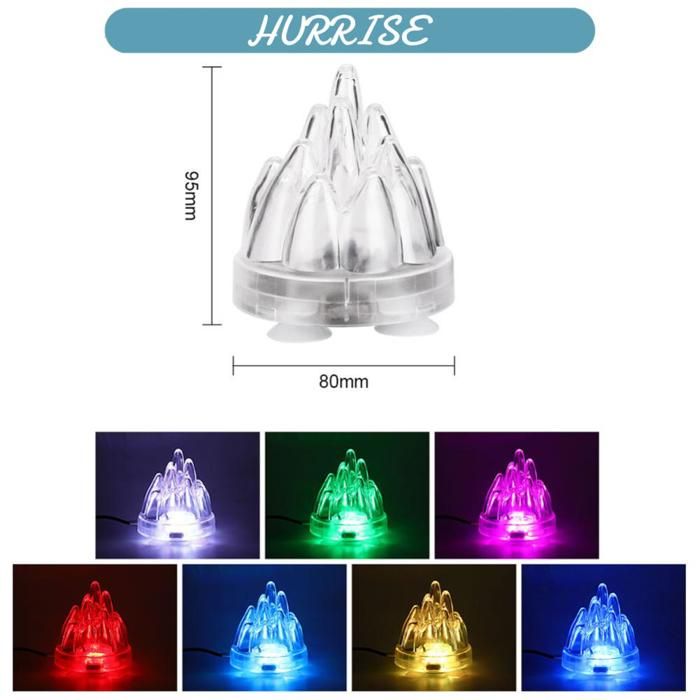 Sonew Lumière étanche daquarium Lumière étanche pour Aquarium lampe sous-marine pour animalerie hygiene Lumière à sept couleurs