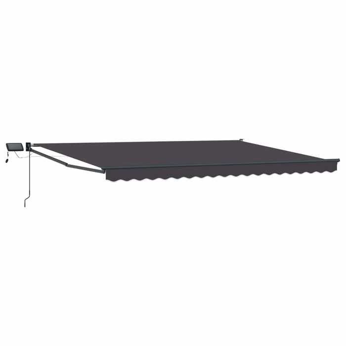 vidaXL Store rétractable manuel avec LEDs Anthracite 4 × 3 m 3419458