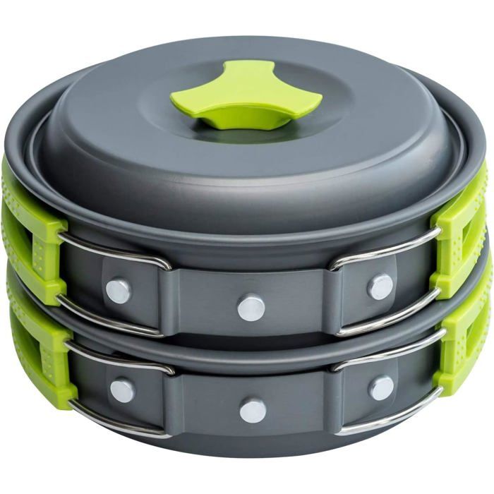 Kit de Batterie de Cuisine de Camping pour Équipement de Sac à Dos Kit de Cuisine de Camping Réchaud de Camping Portable et Réchaud