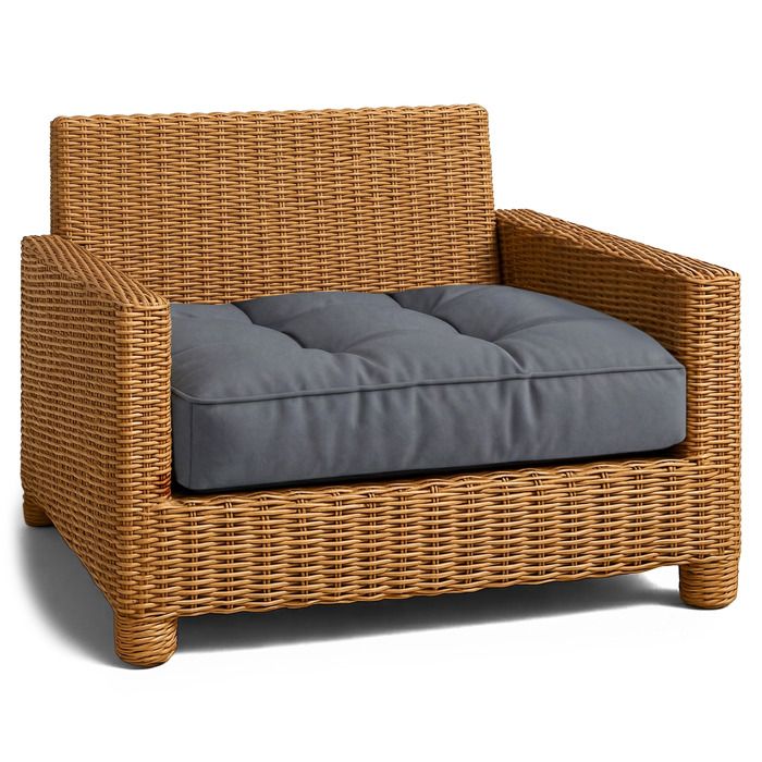Coussin Lounge Mobilier Jardin Coussin de siege 60x60 cm - Graphite