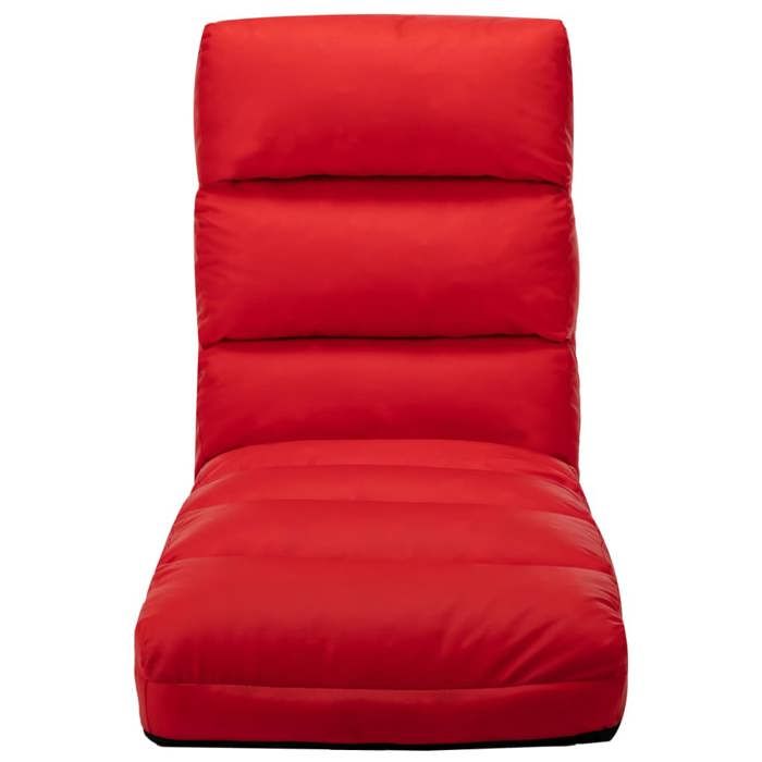 MÉRIDIENNE/canapé rembourré - Rouge - Moderne Chaise pliable de sol Rouge Similicuir - Dimensions:175x56x20cm N764449