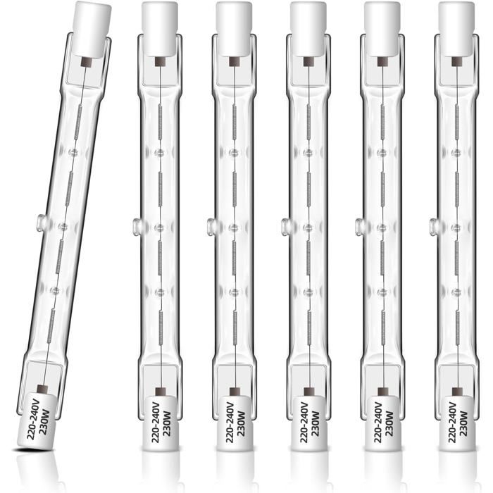 Lot De 6 Ampoule Halogène R7S 118Mm 230W Dimmable Ampoule R7S Linéaire 2700K Blanc Chaud 4650Lm Ac 230V J118 Halogène Pour P[CA15]