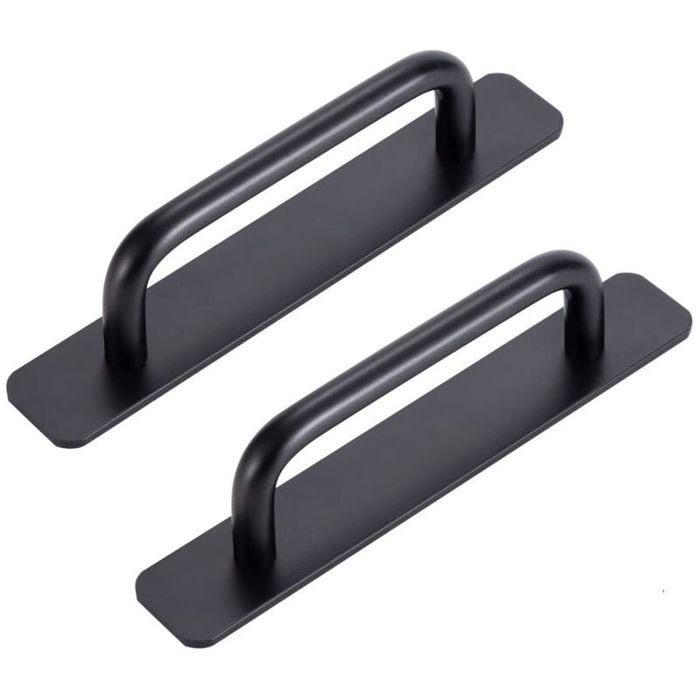 Deux poignées de meubles auto-adhésives poignées de porte de tiroir en aluminium aucun perçage requis adaptées aux armoires cu