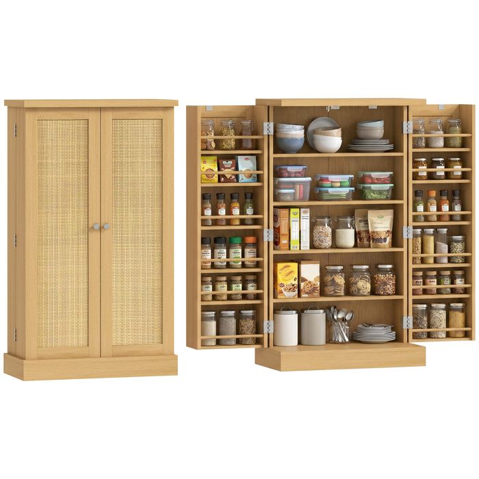 Armoire de cuisine - MINIMAL - Modèle 104 - 5 étagères - 12 compartiments à épices - plateaux réglables Armoire de cuisine - MINIMAL - Modèle 104 - 5 étagères - 12 compartiments à épices - plateaux réglables