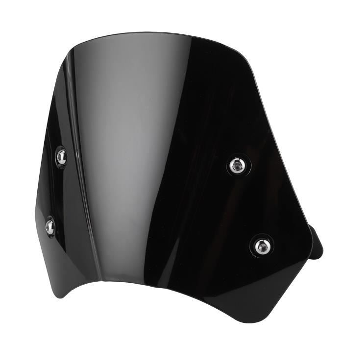 Pare-brise Moto Benelli Leoncino 500 - Déflecteur Vent Noir - Alliage Aluminium Et PC - Installation Facile