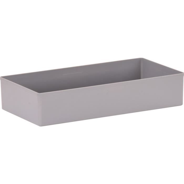 Boîte compartiment - ALLIT - 456304 - Gris - 10 8 x 21 6 cm - H 45 mm