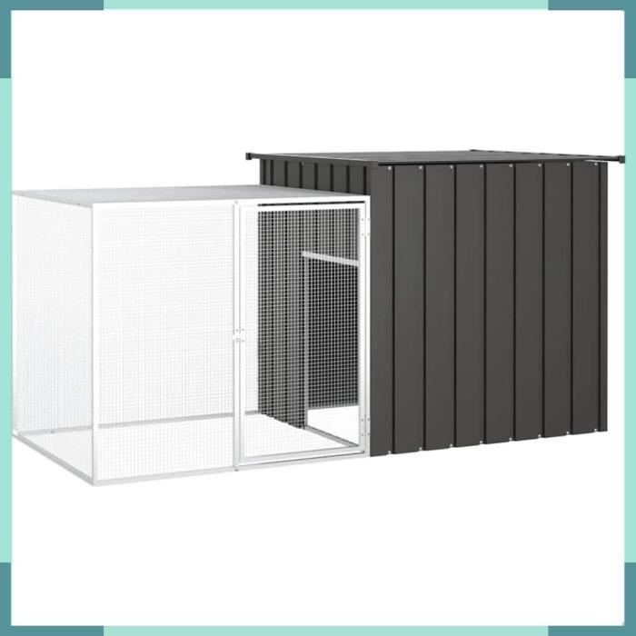 Comparer les prix de ASHATA Cage pour poules Anthracite 200x91x100 cm Acier galvanisé -FHE171544