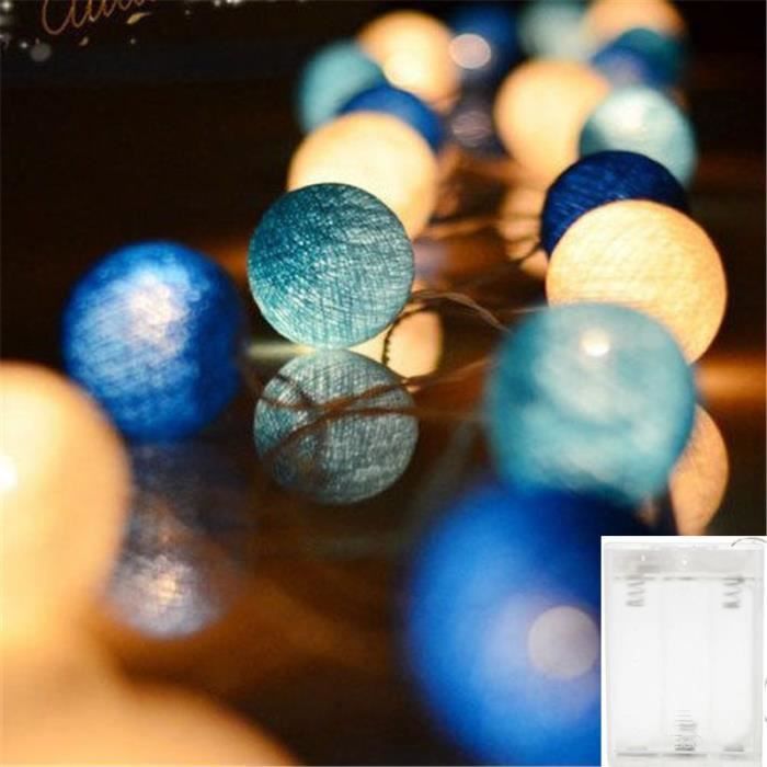Guirlande Lumineuse Intérieur, Boule Lumineuse Décoration Maison Lumineuse  Chambre (20 Boules de 5M, Bleu ) Piles ou Chargeur USB - Cdiscount Maison