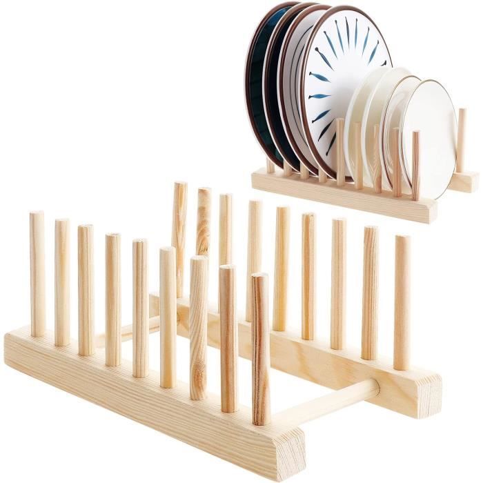 LOT DE 2 plateaux de service rustiques en bois pour décoration de ferme