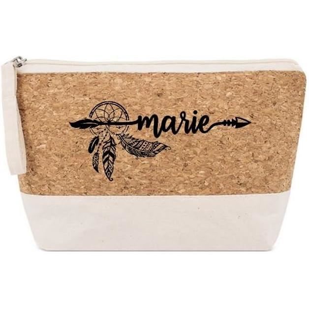Trousse De Maquillage Matelassée Vintage – Doré, Argenté, Rayé – Fait Main En France – Neuf Sans étiquette
