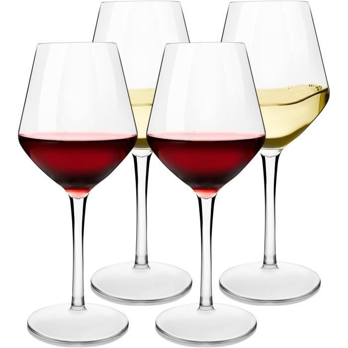 Verres à Vin Blanc Et Rouge En Tritan Plastique Incassables 570 Ml - Lot De 2 - COOKY.D