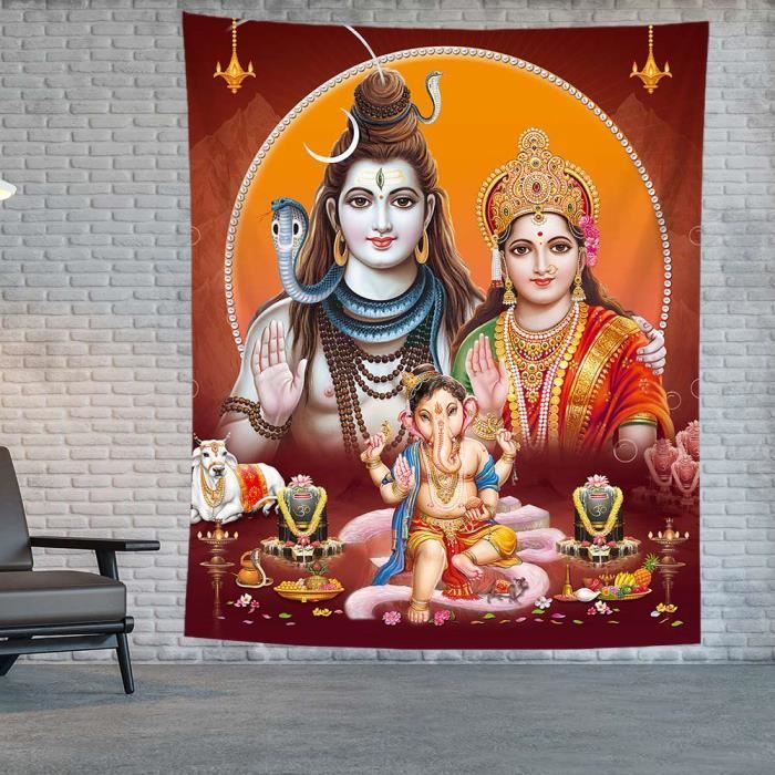 Tapisserie Murale Indienne Fusion Furnishing – Fait Main – Perles Et Coton – Motifs Animaux Et Fleurs