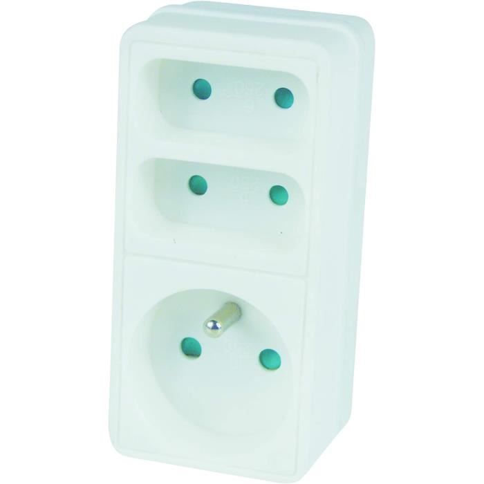 Multiprise Electrique Branchement Secteur Multiprise Murale 3 Prises Multiprise 3 Prises