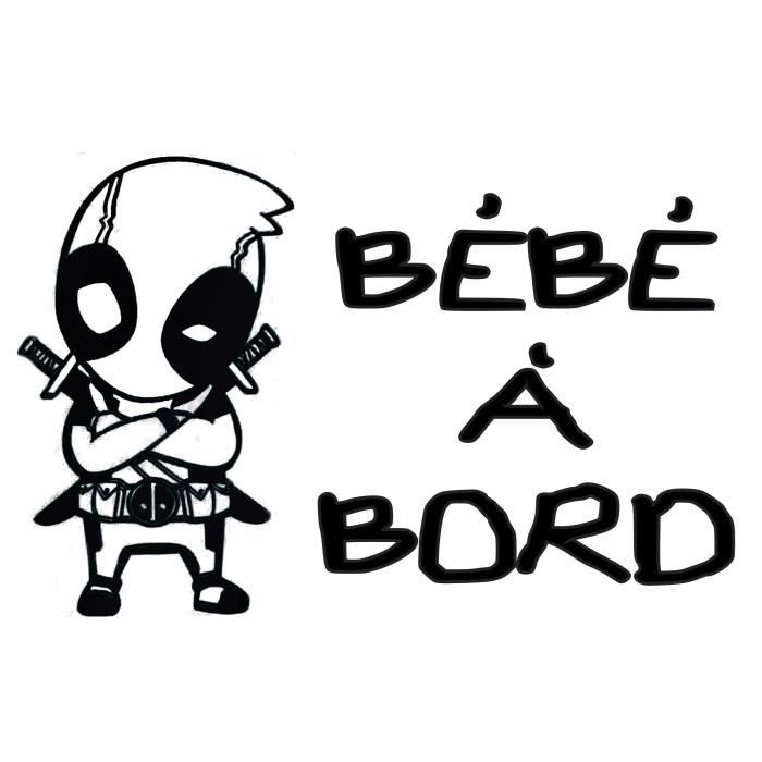 Sticker Bebe A Bord Bebe Deadpool Couleur Au Choix Cdiscount Puericulture Eveil Bebe