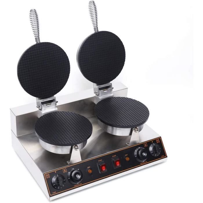 Double Gaufrier à de Glace 1200W * 2 Machine à de Crème