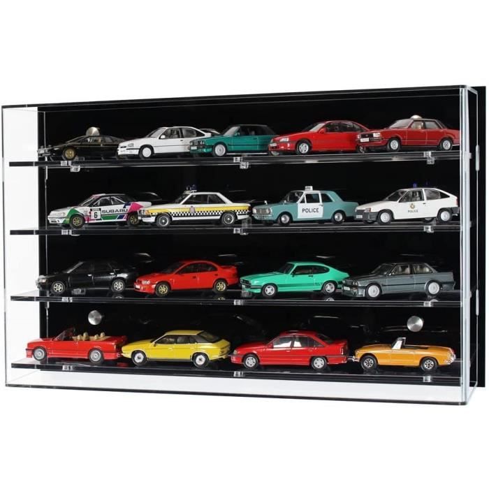 Vitrine Acrylique Anti-poussière 1/24 - 25x13x10 Cm, Base Noire - Pour Modèles Réduits De Voitures