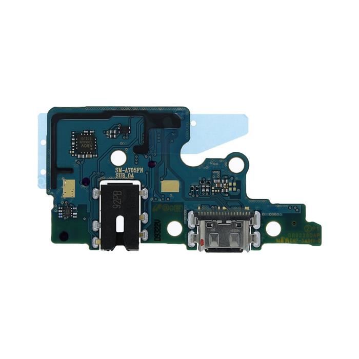 Connecteur de Charge Samsung Galaxy A70 - USB-C avec Micro et Prise Jack - Noir - 10 g