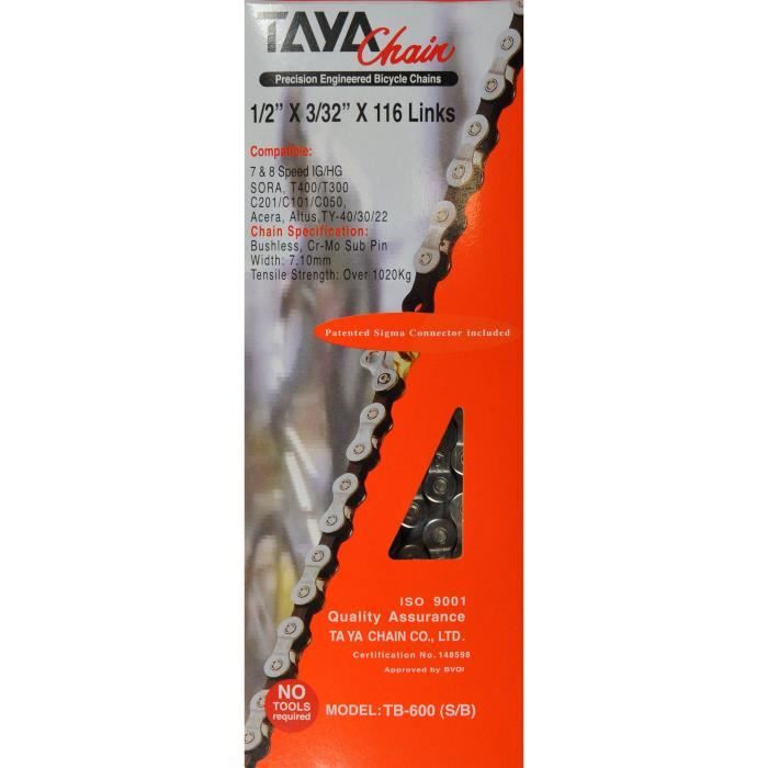 Chaîne De Vélo 6/7/8 Vitesses, Double X De Type Pont De Route