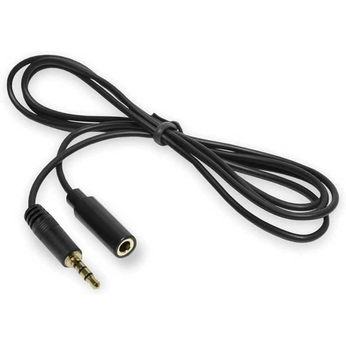 Rallonge Jack 3,5mM Câble Jack Mâle à Femelle Adaptateur Rallonge Prise