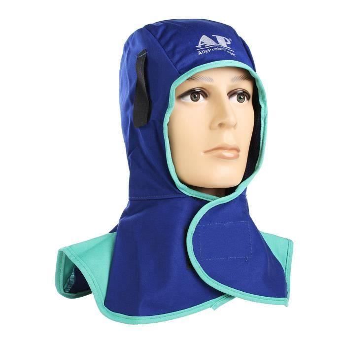 Cagoule De Protection Pour Soudeur - Tissu Ignifuge Respirant - Lavable Et Ajustable - Couleur Noire