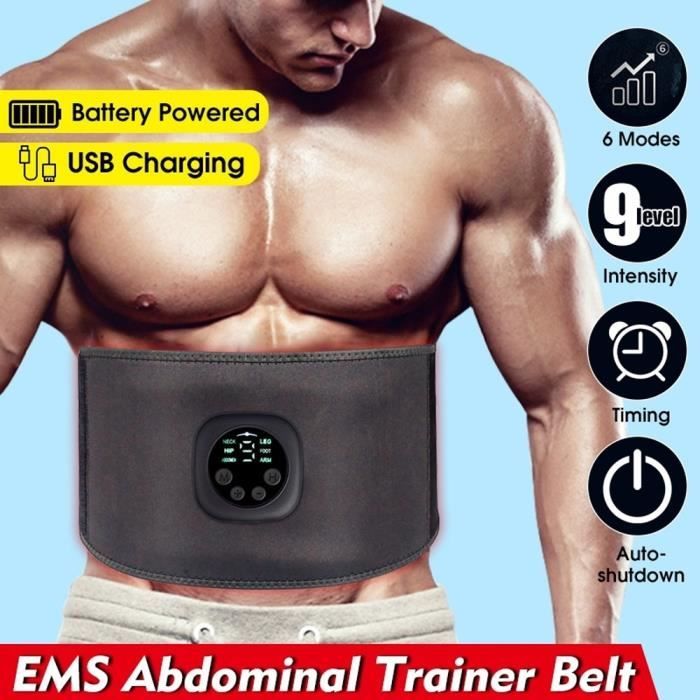 Electrostimulateur Musculaire USB Rechargeable, Ceinture Abdominale  Electrostimulation Appareil Musculation Electrique Homme Femme - Cdiscount  Sport