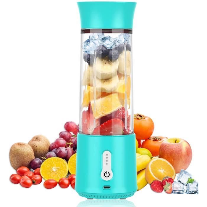 Mélangeur portable professionnel pour les voyages de sports de plein air mini presse-agrumes avec batterie rechargeable mélangeur de taille personnelle 12,5 oz pour shakes et smoothies
