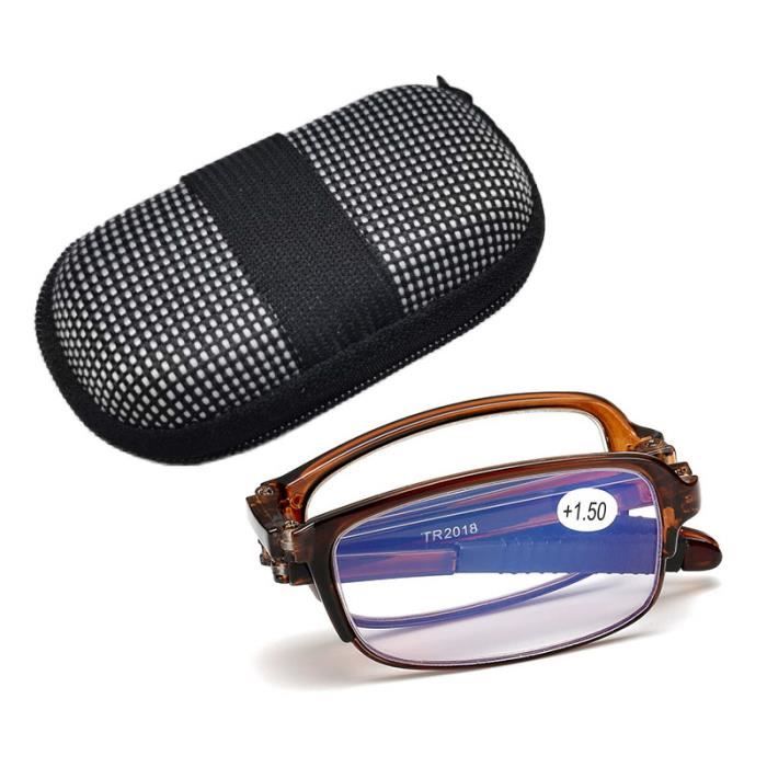 Lunettes De Lecture Pliantes Mini - Marron, Avec Boîte, Occasion, Verres Anti-reflets