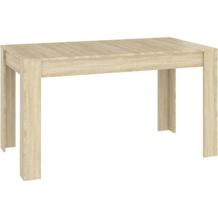 [Sélection Noël] Table à dîner - Table salle à manger - Chêne sonoma 140x745x76 cm Aggloméré