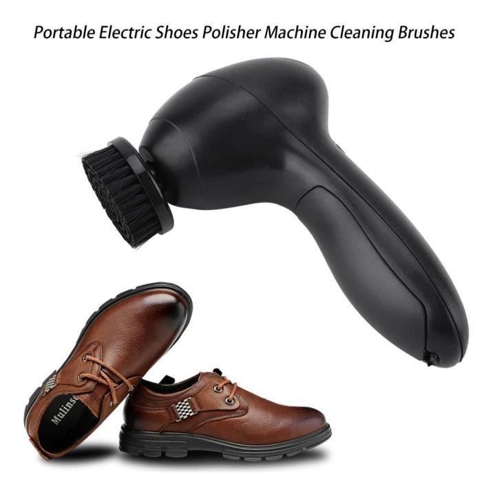 Brosse à Chaussures électrique Portable - 4 Têtes De Rechange - Pour Nettoyer Et Polir Chaussures, Sacs, Sièges Auto