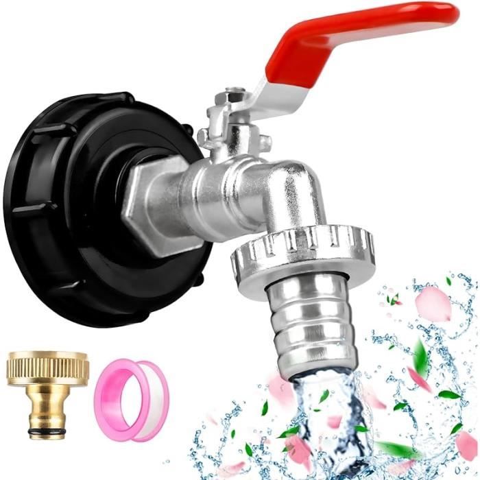 Robinet Cuve 1000L S60X6 IBC Raccord Robinet Avec Raccord De Tuyau 1/2" , Adaptateur De Reservoir De Vidange Pour Robinet De Jardin Pour Dadaptateur De Cuve 1 Piece 85476572