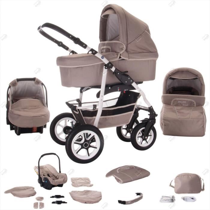 poussette canne roue gonflable