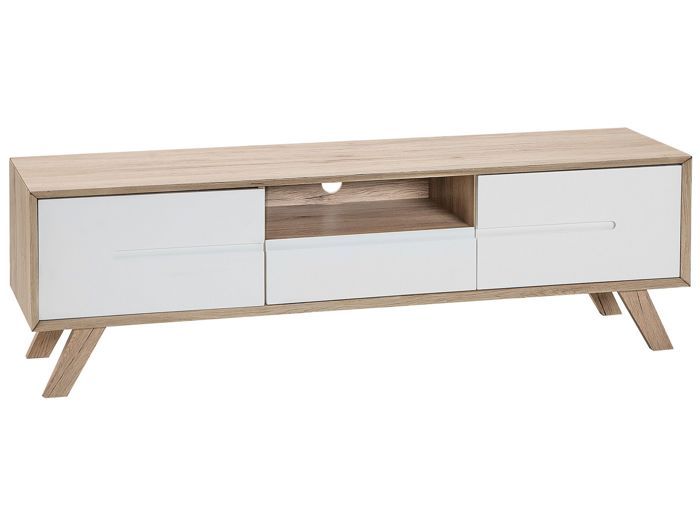 Meuble Tv Blanc Et Bois