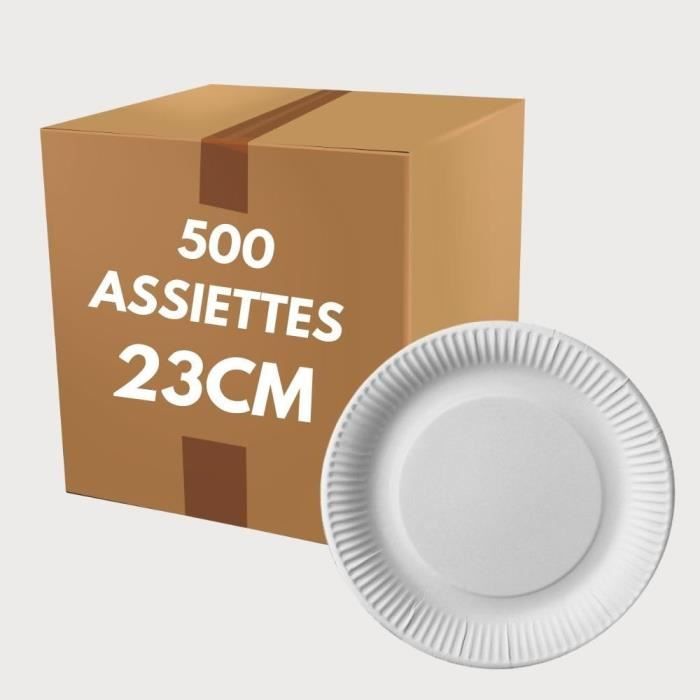 Assiettes en carton 15 cm - 100 pièces