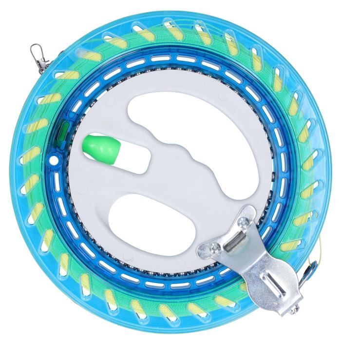 Enrouleur De Moulinet Cerf-Volant 7 Pouces - 300m De Ligne - Modèle Crystal Blue Avec Verrouillage
