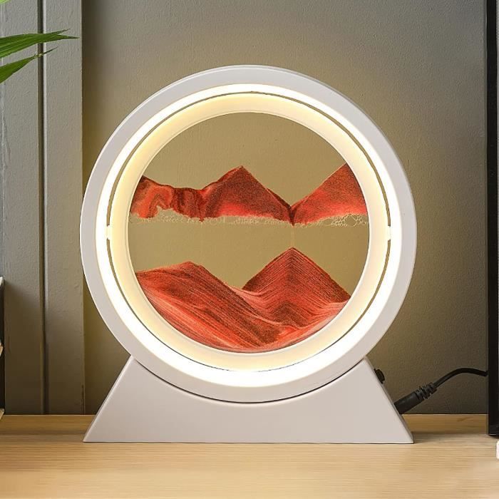 AzureLeap Tableau De Sable Dynamique 3D – Cadre Bois, Paysage Sous-marin – Déco Bureau