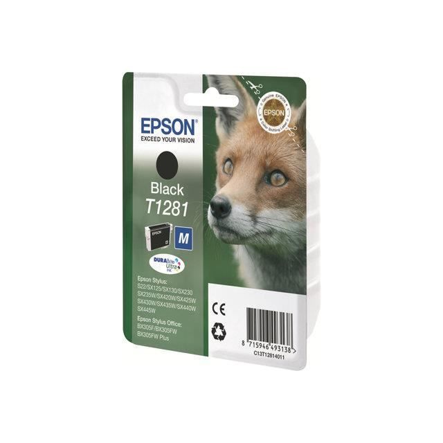 EPSON Cartouche dencre T1281 Noir – Renard (C13T12814012)
