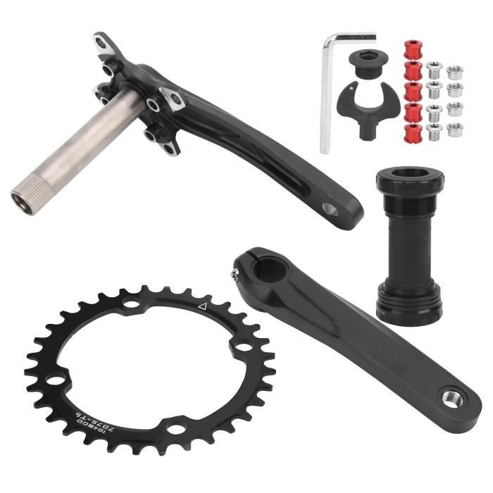 Pédalier Vélo 30-42T Avec Manivelle 170/175mm - Compatible SRAM SHIMANO Deore, Single Speed