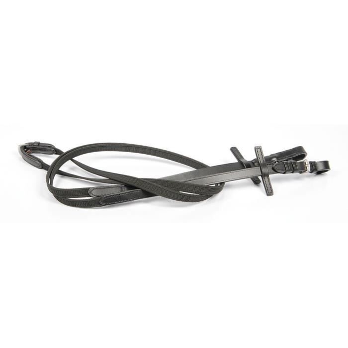Rênes Anglaises Extra Longues Exselle Havana - Modèle Sang Chaud Avec Dentelle