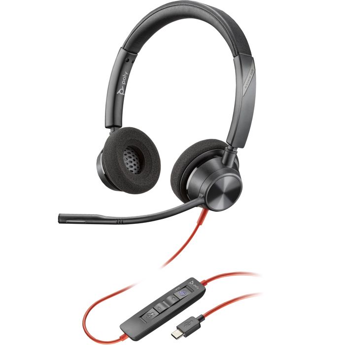POLY Micro casque Blackwire 3320 stéréo USB C certifié Microsoft Teams + adaptateur USB CA Neuf - vue 6