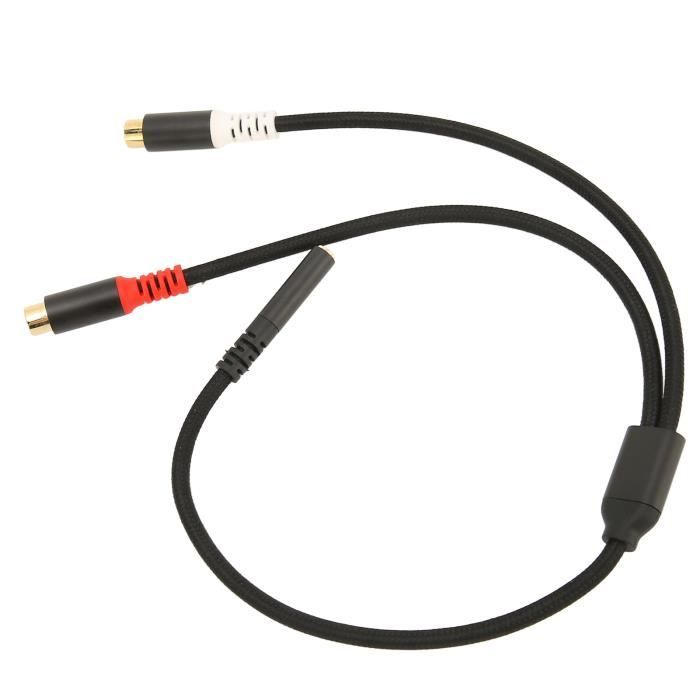 Câble Audio Double Coude 3,5 Mm 20 Cm - Mâle à Mâle, Connecteurs Plaqués Or, PVC - 6