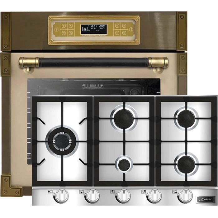 Kaiser FOUR Set EH 6726 ElfAD+KG 9357 Retro four encastrable 80L + table de cuisson à gaz 90cm - Kaiser