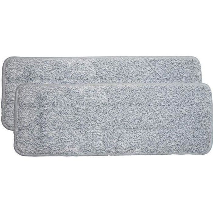 Lot De 3 Recharges Microfibre Pour Serpillière Plate - Compatible Balais Plat, Nettoyage Profond - 7