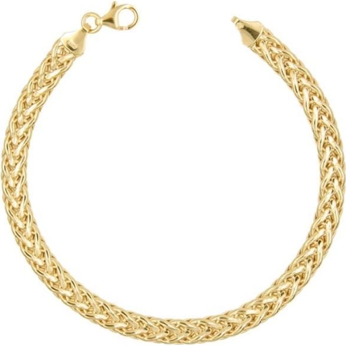 Bracelet Or Jaune Maille Palmier Plate - LATELIER DAZUR - Femme - Longueur 18cm - Largeur 0.50cm Bracelet Or Jaune Maille Palmier Plate - LATELIER DAZUR - Femme - Longueur 18cm - Largeur 0.50cm