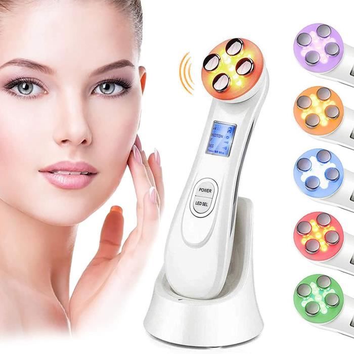 Leytn® Appareil anti ride visage Dispositif de beauté ultrasonique Soin Visage Photon LED Multifonctionnel Anti Rides Anti-âge